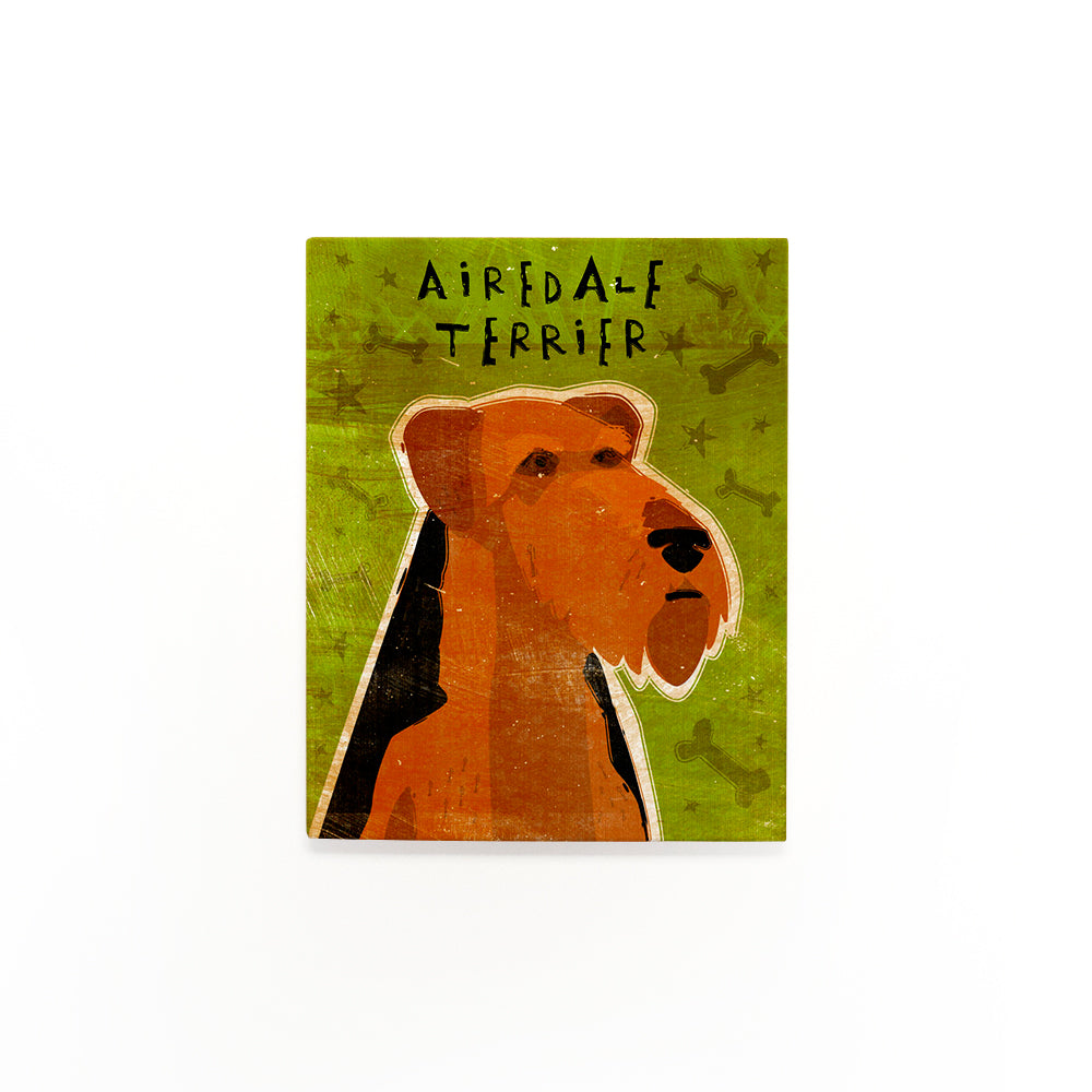 Airedale Terrier No. 1 Dog Art Block