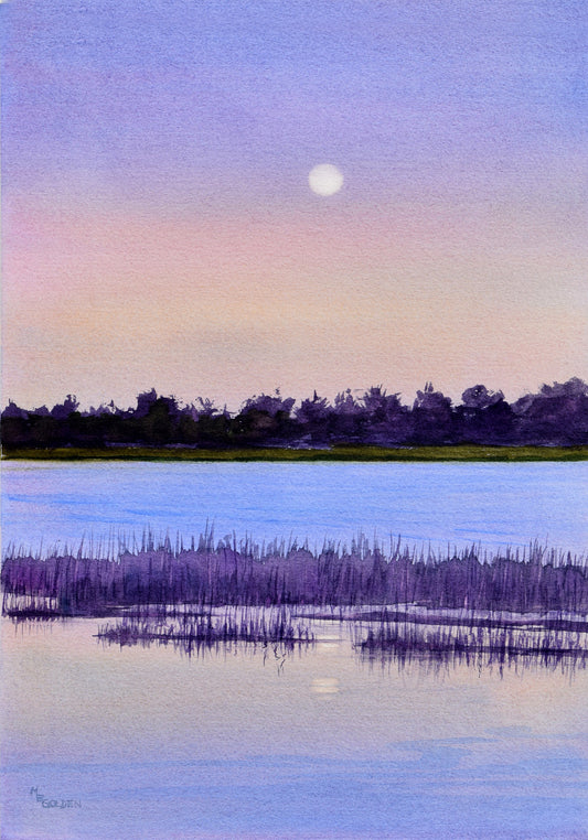 Moon Over Marsh Giclée Print