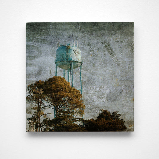 Ocracoke Water Tower Photograph Art Block or Box