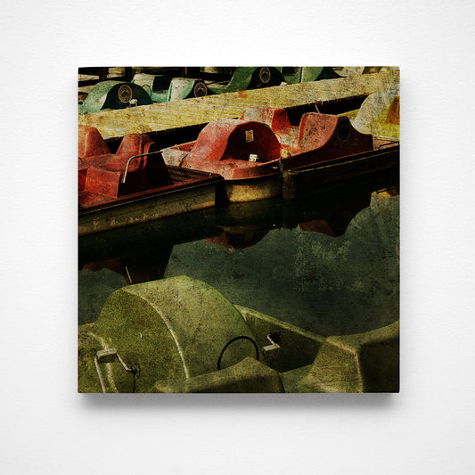 Paddle Boats Photograph Art Block or Box