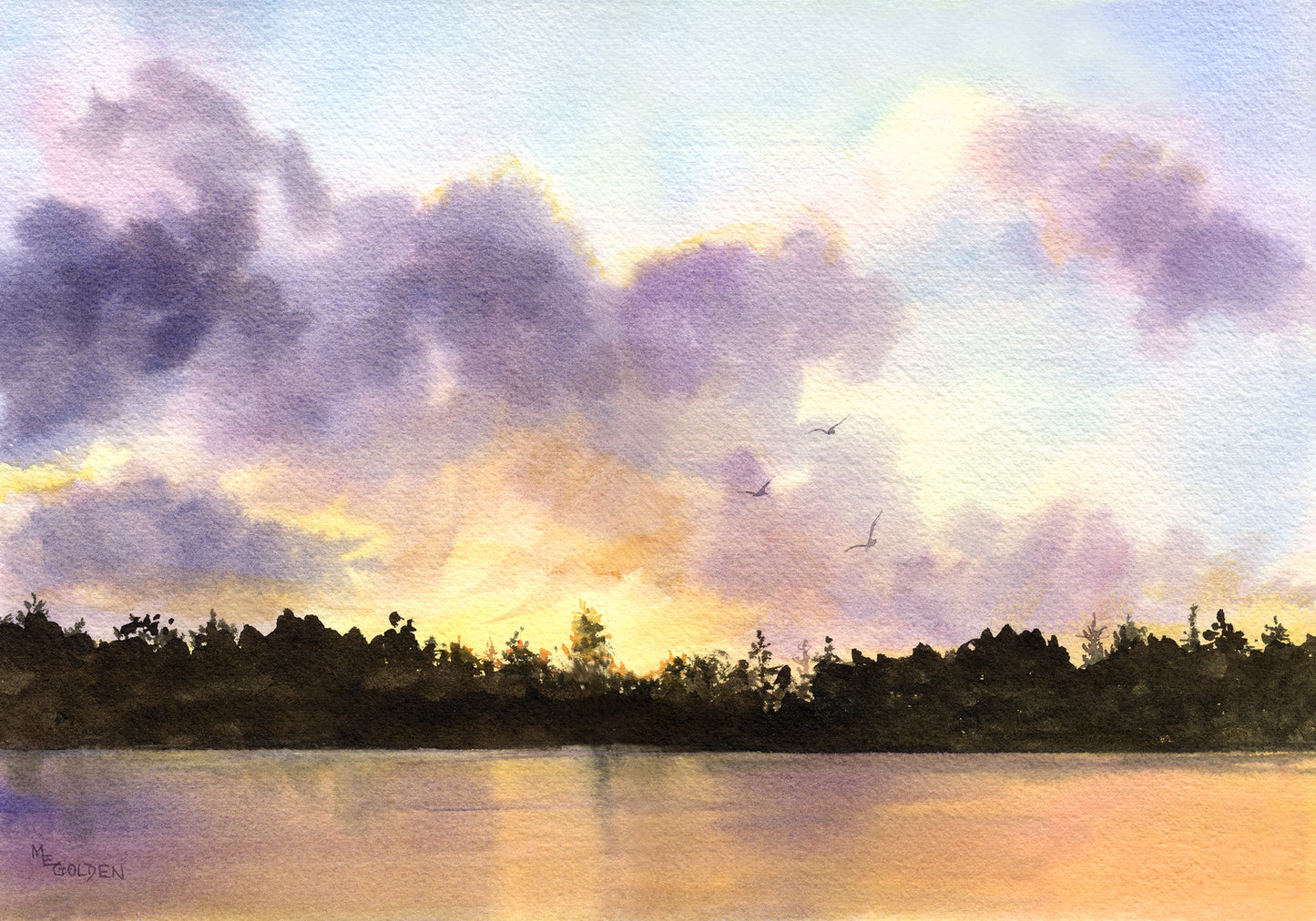 River Sunset Giclée Print