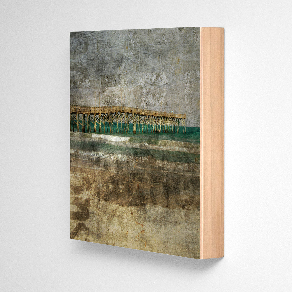 South Topsail Pier Photograph Art Block or Box