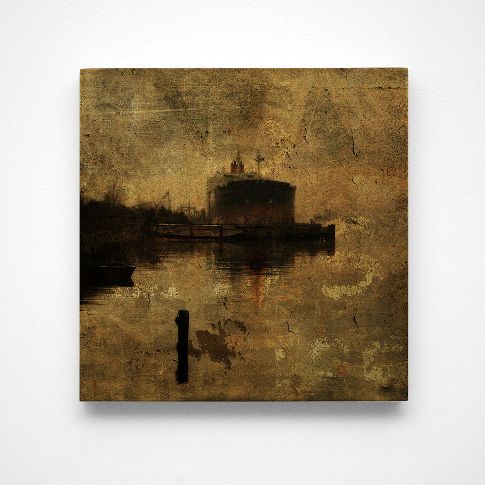 The Tanker and the Skiff Photograph Art Block or Box