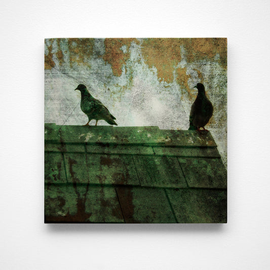 Two Atop Photograph Art Block or Box