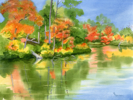 Autumn Lake Giclée Print