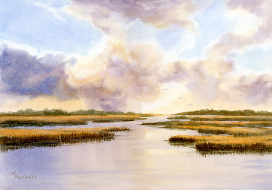 Marsh Clouds Giclée Print