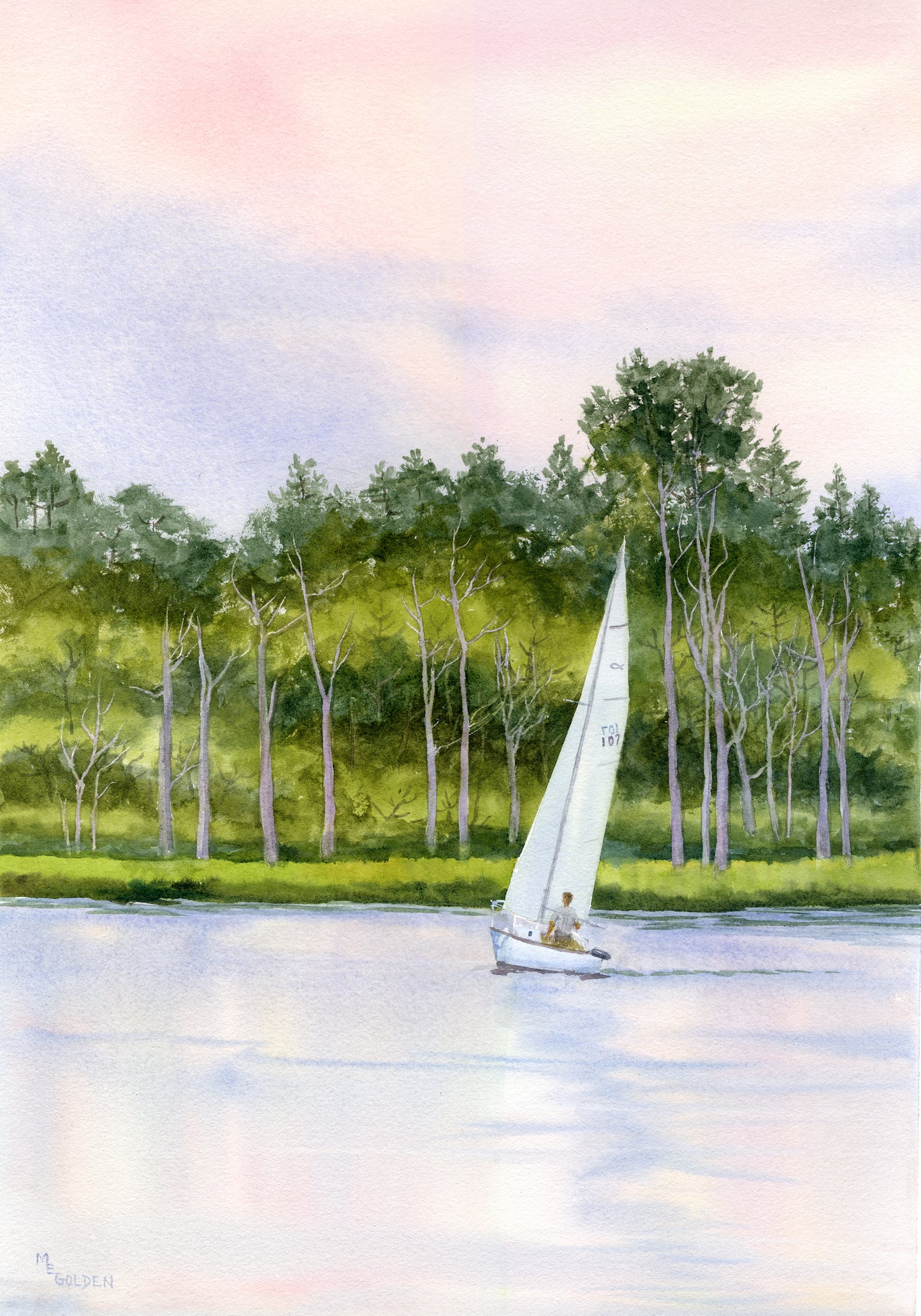 River Sail Giclée Print