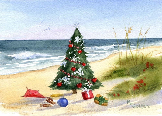 Christmas at the Beach Giclee Print