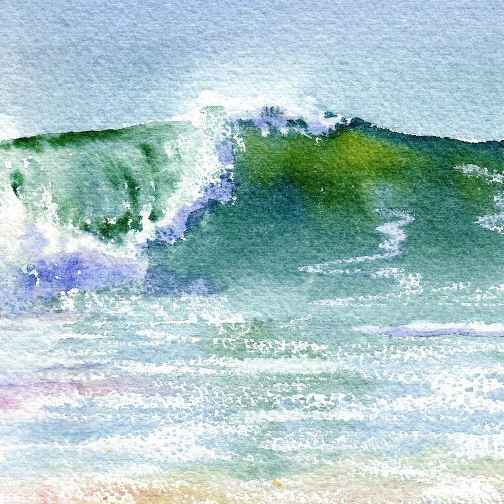 New Wave Seascape with breaking wave giclee