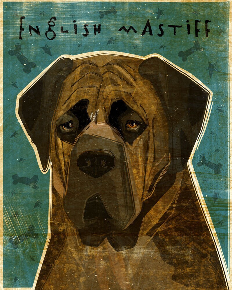 English Mastiff - Brindle - Print